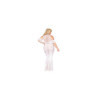 Robe bodystocking, grande taille, en résille t dentelle blanche 